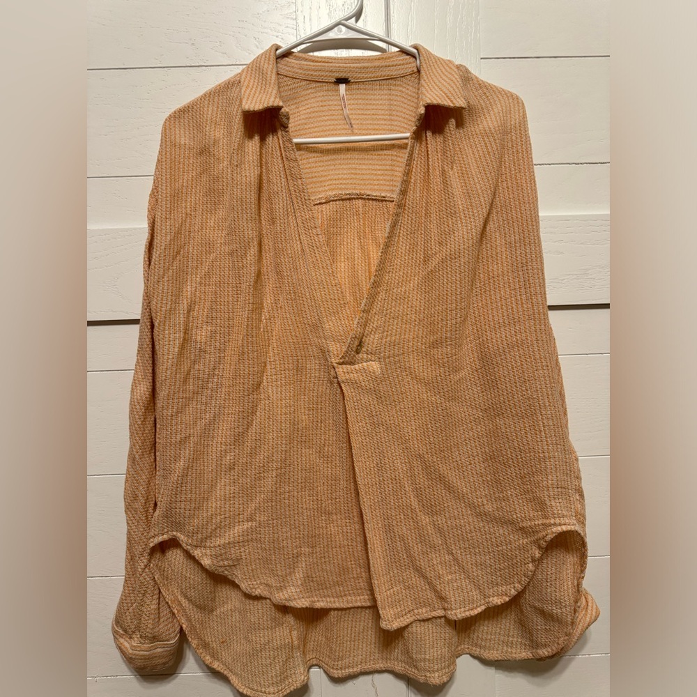 Free People beachy gauze shirt - Size - M